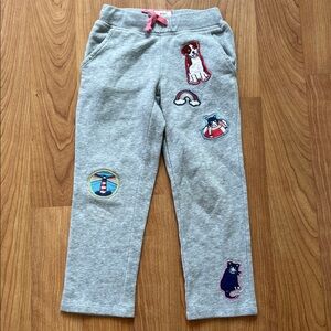 Mini Boden Grey with patches Pull-On Pants Sweatpants